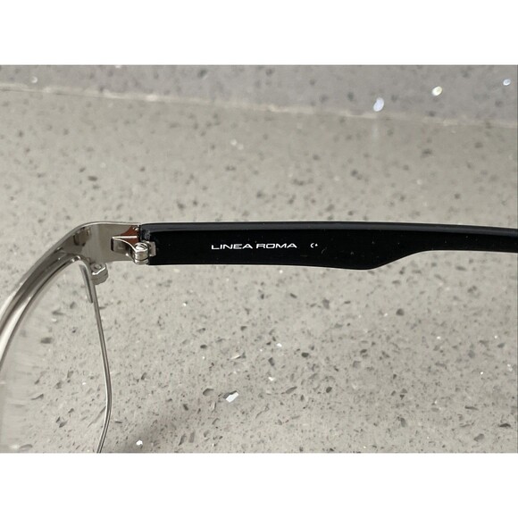 Linea Roma Eyeglasses Frames ONLY LR 3586 C2 58-17-140 Black full rim rectangle - Picture 6 of 13